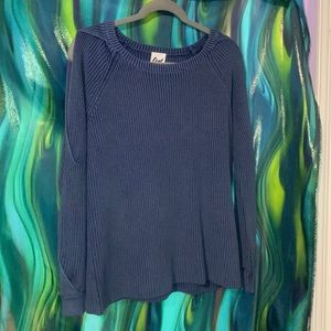 LED Luxe Blue Knit Sweater